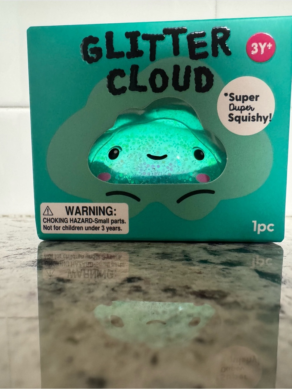Adore Teal Glitter Cloud Squishy